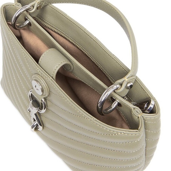 REBECCA MINKOFF Edie Top Handle Quilted Leather Satchel Cashmere AUTHENTIC - Picture 10 of 12